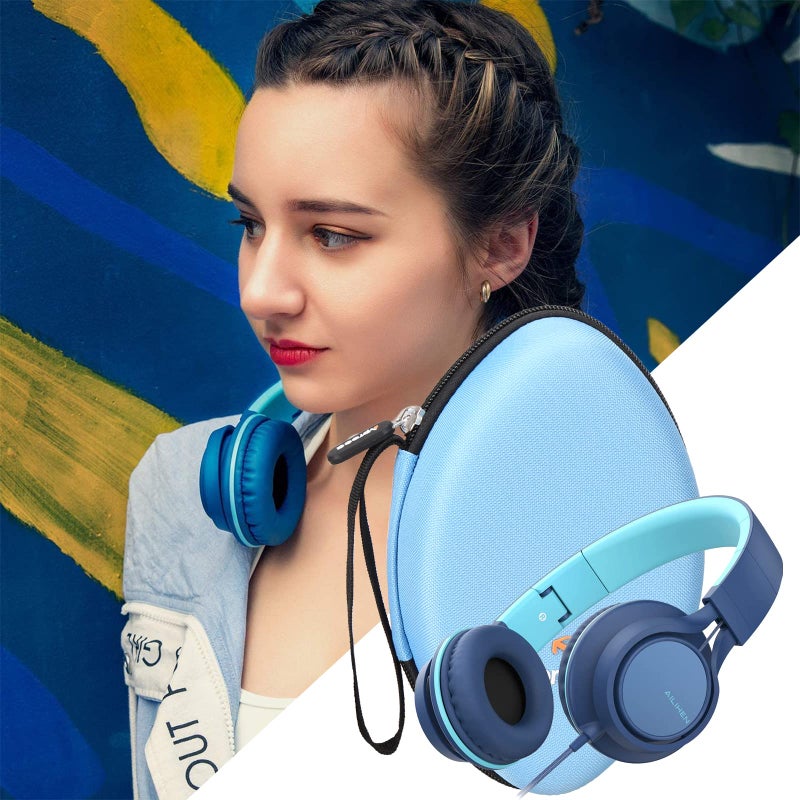 Aproca Hard Travel Storage Case for AILIHEN C8 / Tribit XFree Tune Headphones Folding Lightweight Headset (Blue) - Image 4